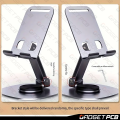 Aluminium Phone Stand 360 Degrees Rotating Multi-functional Folding Portable Support Stand For Ipad Tablet Universal New Metal Desk Table Top Mobile Holder.