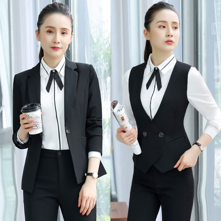 Front%20Desk%20Labor%20Suit%20Women's%20Spring%20and%20Autumn%20Reception%20Hotel%20Beautician%20Work%20Clothes%20Women's%20Hotel%20Business%20Suit%20Vest%20Three-Piece%20-%20Image%205