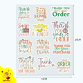 60 Pieces or 120 Pieces Shape Cutting Attractive Eye Catchy Thank you Business Sticker gift sealing label sticker water cup jar decoration. 