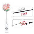 Badge Reel Clip Badge Holder Students Doctor ID Card Holder New Style Oil Painting Flower Cute Retractable Nurse.