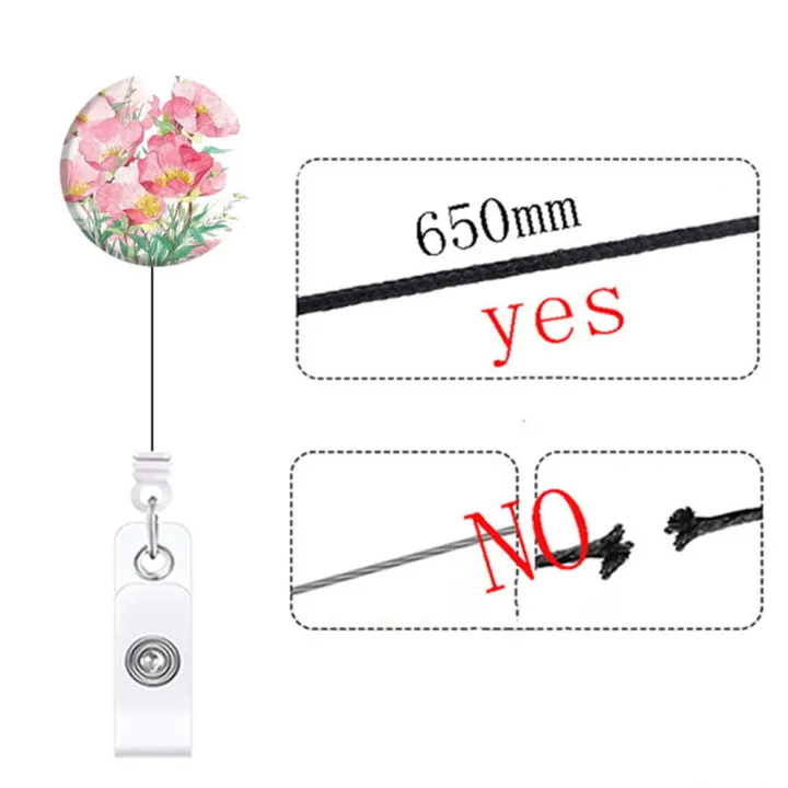 Badge%20Reel%20Clip%20Badge%20Holder%20Students%20Doctor%20ID%20Card%20Holder%20New%20Style%20Oil%20Painting%20Flower%20Cute%20Retractable%20Nurse%20-%20Image%205