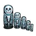 5pcs Wooden Russian Nesting Dolls Matryoshka Toys Gift For Girls Kids.