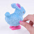 Simulation little rabbit clockwork toy will run jumping rabbit cute plush rabbit children's toys white rabbit toys wholesale.
