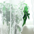 Korean Style Pastoral Lace Finished White Yarn Curtain Mesh Curtains White Sand Living Room Balcony Bay Window American Country Curtain Rod. 