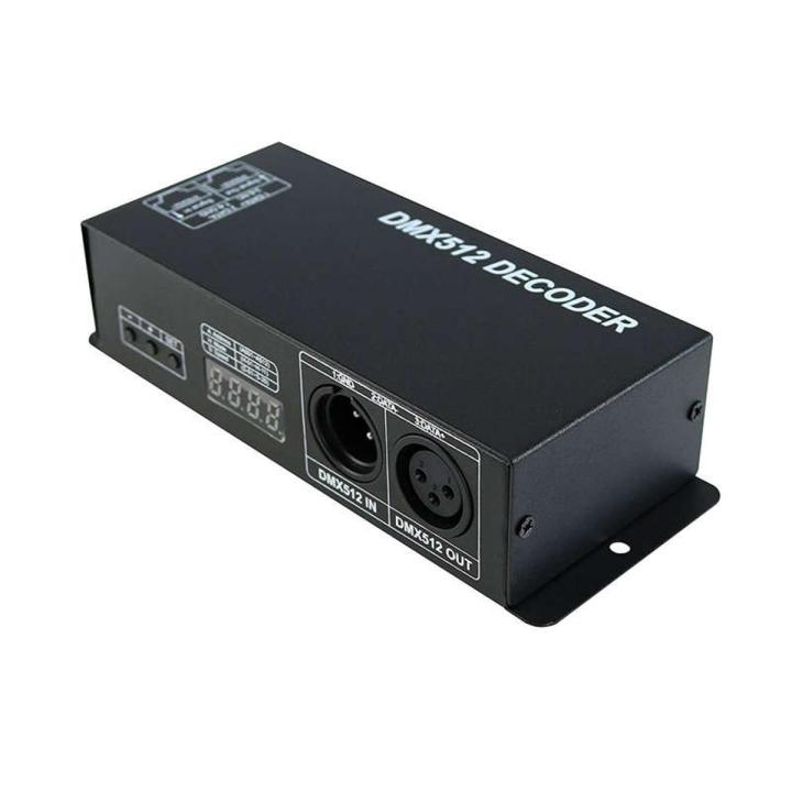 Contrôleur Décodeur DMX 512 4 Canaux RGBW Pour Bande LED - Affichage Digital Et Commande Précise