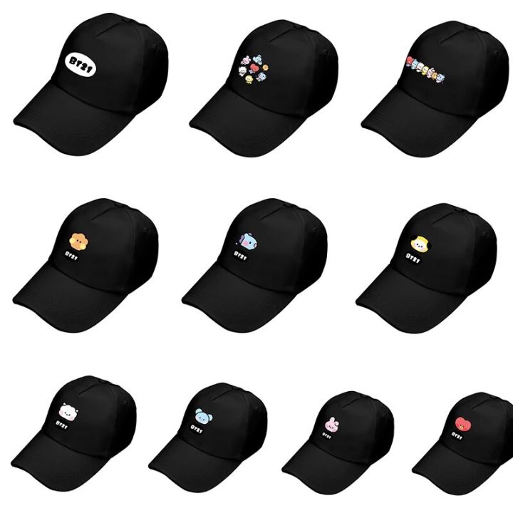 Kawaii%20bt21%20Minini%20Anime%20Kpop%20Rj%20Koya%20Sun%20Hat%20Baseball%20Cap%20Chimmy%20Cooky%20Shooky%20Mang%20Cute%20Summer%20Beach%20Men%20Women%20Sunscreen%20Hat%20-%20Image%202