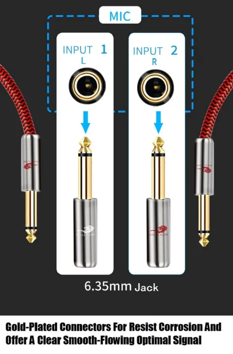 Dual%201/4''%20TS%20Mono%206.35mm%20Jack%20to%201/4%20Inch%20Male%20Audio%20Cable%20for%20Mixer%20Amplifier%20Electronic%20Organ%20Guitar%20OFC%20Cords%201M%202M%203M%205M%208M%20-%20Image%203