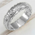Wish new 14k yellow gold-plated suspended engraved rose flower ring European and American cross-border jewelry tail ring women.