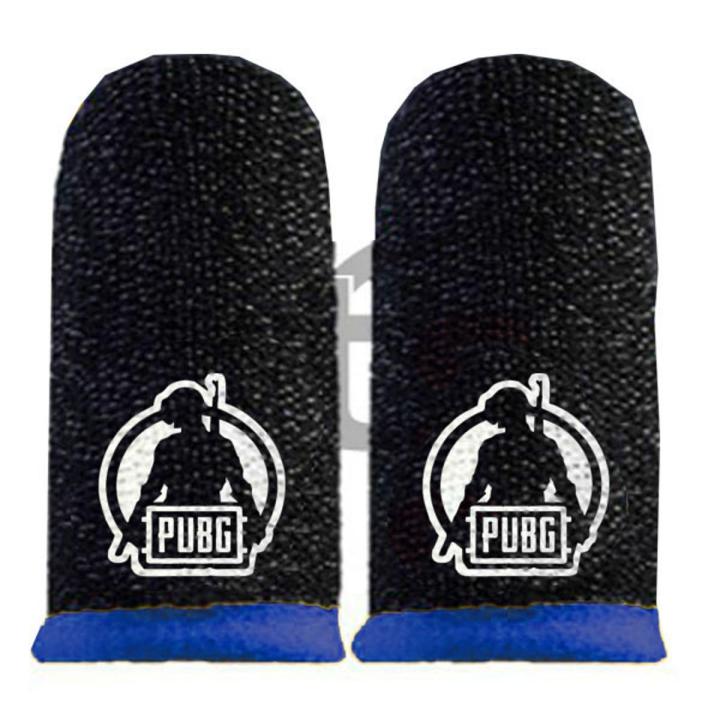 PUBG logo – WASP PUBG Mobile Gaming Finger Sleeves - Black Colour / Sweatproof Gloves for PUBG Mobile Gaming - Black Colour