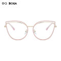 OQ BOGA 5 Colors Unisex Anti Blue Light Radiation Computer Glasses Women Men Eye Protection Fashion Big Cat Eye Frame Eyewear.
