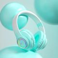Wireless Headphones Bluetooth Headsets Foldable Game Earphone With Mic Colourful Light Headset For Xiaomi Samsung Phone PC.