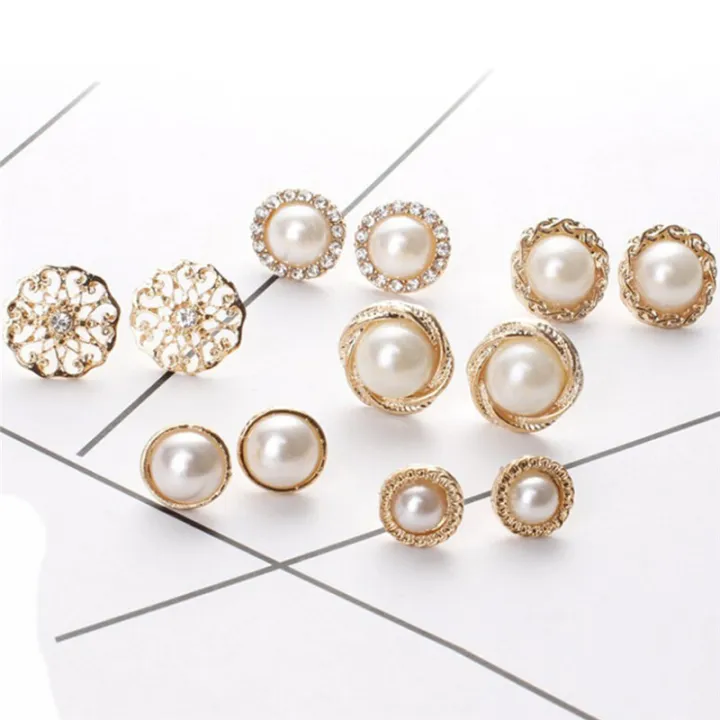 6%20Pairs%20Elegant%20Crystal%20Rhinestone%20Diamond%20Pearl%20Sign%20Ears%20Tiny%20Studs%20Earrings%20-%20Image%204