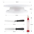 Goglor 164 Pcs Multi-function Cake Decorating Kit for Beginners, Cake Turntable Set Pastry Tube Fondant Tool for Kitchen Dessert Baking Supplies. 
