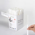 100/300Pcs Clear Individually Wrapped Boxed Drinking PP Straws Tea Drinks Straws.