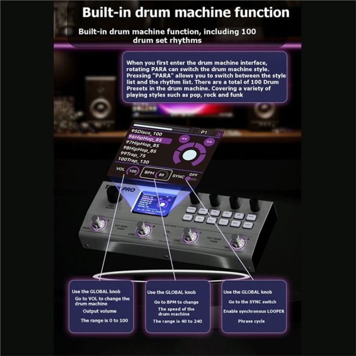 M-VAVE TANK PRO Guitar Pedal Multi-Effects Processor AI Neural Network ...