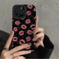 Pink Lip Kiss Leopard Print Phone Case For iPhone 15 14 13 12 11 Pro Max 7 8 Plus X XS XR Soft Silicone Shell Leopard Cover. 