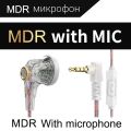 QKZ MDR Dynamic Driver HiFi Headphones with Mic In Ear Earphone Flat Head Plug Earbuds Bass Headset For Gym Sports Running Music.