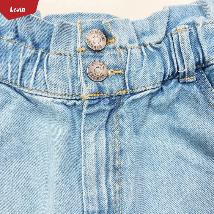 Teen%20Girl%E2%80%99s%20Mid%20Rise%20Casual%20Solid%20Denim%20Shorts%20From%20Levin%20-%20Image%203