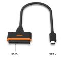 SATA to USB C Cable, USB 3.1 Type-C to 2.5” SATA III Hard Driver Adapter External Converter for SSD/HDD Data.
