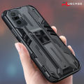 Pluscase for Xiaomi Redmi Note 10 pro 4g kickstand phone case lens protector hard impact-resistant cover.