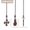 4Pcs Ceiling Fan Pull Chain Set,Bulb and Fan Pattern Pull Chain Extension Fan Pull Chain Pendant 12 Inch. 