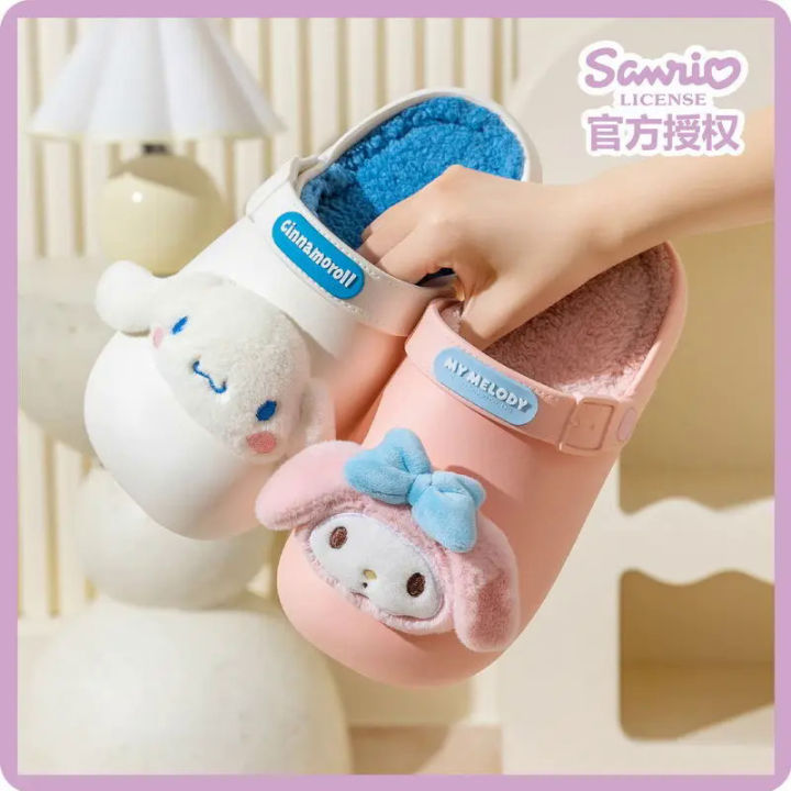 Kuromi%20Hello%20Kitty%20Anime%20Kawaii%20Sanrio%20Cotton%20Slippers%20Spring%20Winter%20Cute%20My%20Melody%20Cartoon%20Indoor%20Home%20Non-Slip%20Shoes%20Girls%20Toy%20-%20Image%204