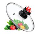Glass Lid for Rice Cooker/Glass Lid for Frying Pan/Glass Lid for Korai/Glass Lid for Casserole/Glass Cover with Plastic Handle. 