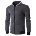 High Quality Plush Zip stand collar casua Jacket Men's Street Windbreaker Coat Men Hot Casual Outer Wear Thick.