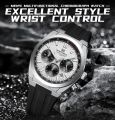 NAVIFORCE NF8080 Men's Multifunctional Chronograph Fashion Watch Luminous Hands 3ATM Waterproof Silicone Strap Men's Quartz Watch.