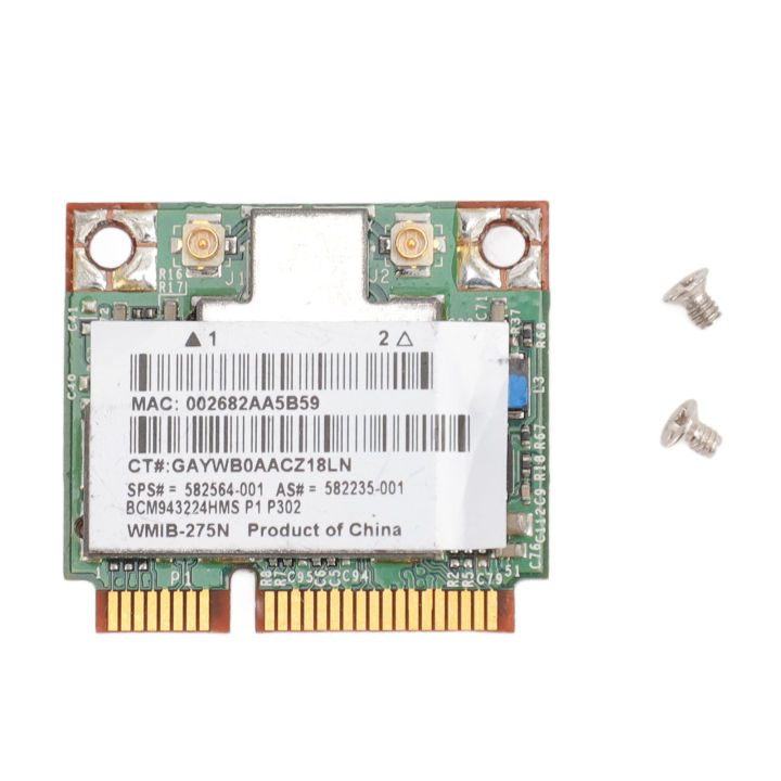 BCM943224HMS%20SPS%20WiFi%20Card%20300Mbps%202.4GHz%205GHz%20Dual%20Band%20Mini%20PCIe%20Wireless%20WiFi%20Adapter%20Network%20Card%20for%20HP%20-%20Image%202