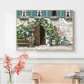 Gate Counrtyard Scenic Cross Stitch Kits Aida 14ct 16ct 11ct Printed Canvas Fabric Needlework DIY Embroidery Home Decor Crafts.
