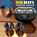 【Youyi】Comfortable To Bluetooth 5.2 Headphones,True Ear-clip Earphones with Power Display Charge Box,Open Ear Non-In-Ear Headset for Outdoor Cycling Running Meeting.