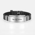 Emo-Rap Juice Wrld Bracelets Bangles Hiphop Rapper Stainless Steel Silicone Bracelet Wristband Fans Memorial Gifts. 