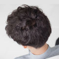 （NEW）Handsome Men Short Curly Wig Neat Bangs Styling Wig Head Cover. 