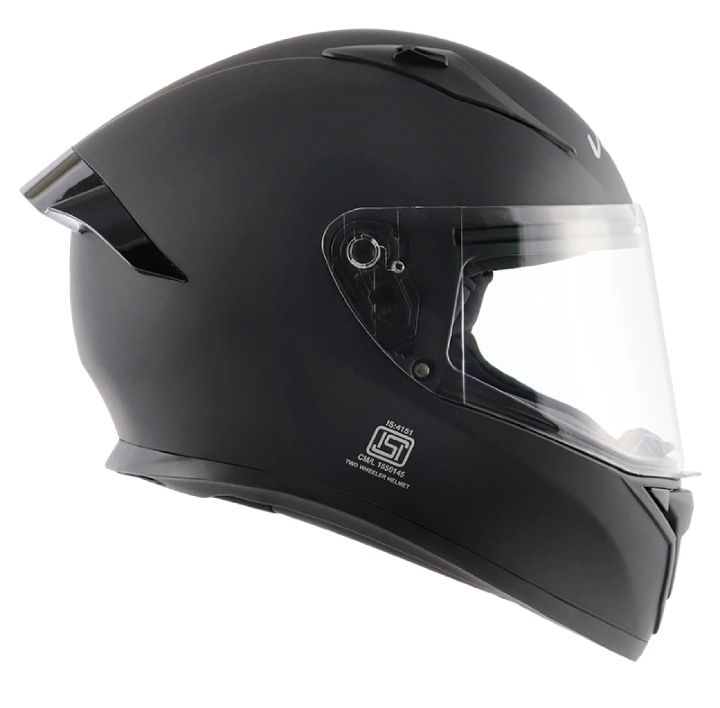 Men & Women Black Full Face Bick Helmet Vega