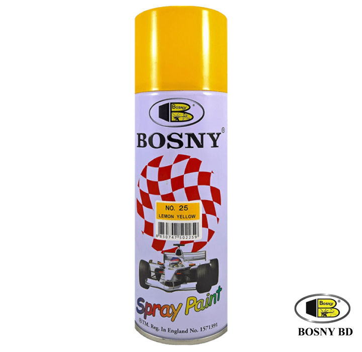 BOSNY SPRAY PAINT- LEMON YELLOW, NO- 25