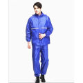 Rain coat with trousers.