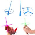 12pcs Children Outdoor Play set Games Kids Toys Hand Made Rotating Dragonfly Flying Saucer Toy Twisty Flying Saucers Helicopters. 