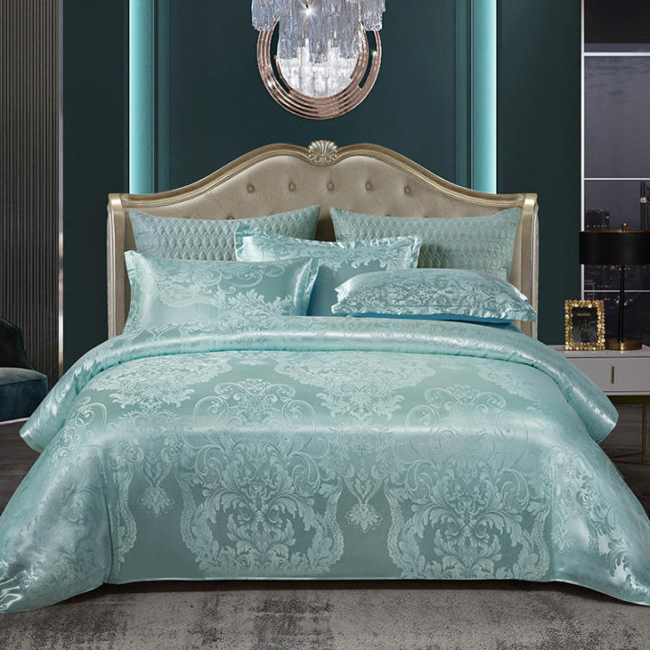 The%20new%20tribute%20satin%20jacquard%20four-piece%20set,%20light%20luxury%20bed%20four-piece%20set,%20four-piece%20bed%20sheet%20four-piece%20set,%20foreign%20trade%20quilt%20cover,%20pillow%20cover%20three-piece%20set%20-%20Image%206