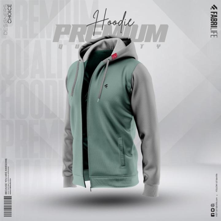 Fabrilife Mens Multi-Shades Hoodie - Chinois Green