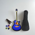 Matte Blue Premium Acoustic Guitar -2024 Edition. 