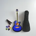 Matte Blue Premium Acoustic Guitar -2024 Edition. 