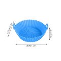 Air Fryer Silicone Pot Air Fryer Silicone Baking Pan Air Fryer Tray, Food Safe Air fryers Oven Accessories (Sky Blue)- 2pcs. 