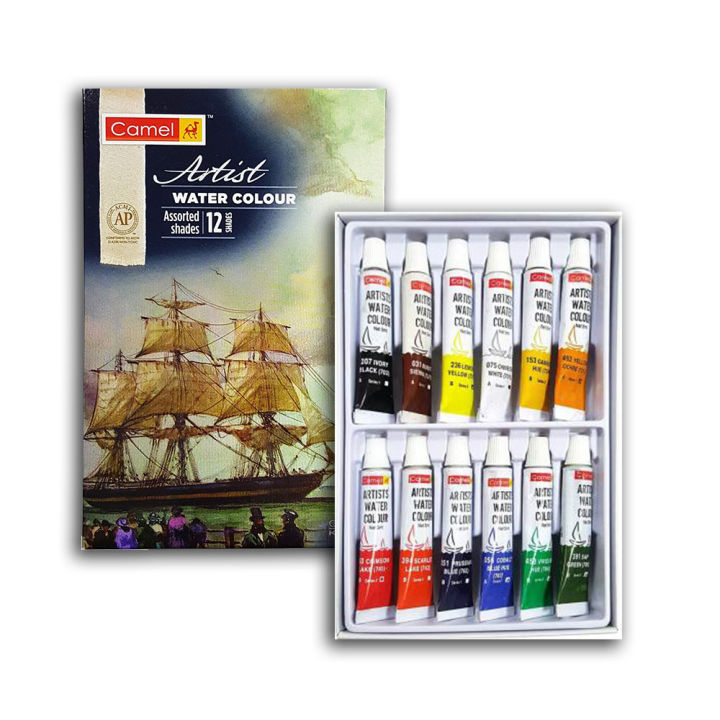 Camel%20Artist%20Quality%20Water%20Colour%20Box%205ml,%2012%20Shades%20-%20Image%204