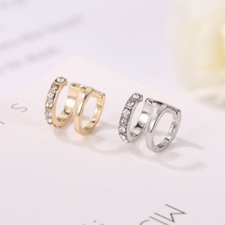 Fashion%20Double%20C%20Earrings%20Female%20Accessries%20No%20Pierced%20Ears%201Pc%20Simple%20Chic%20Earing%20Clip%20-%20Image%204