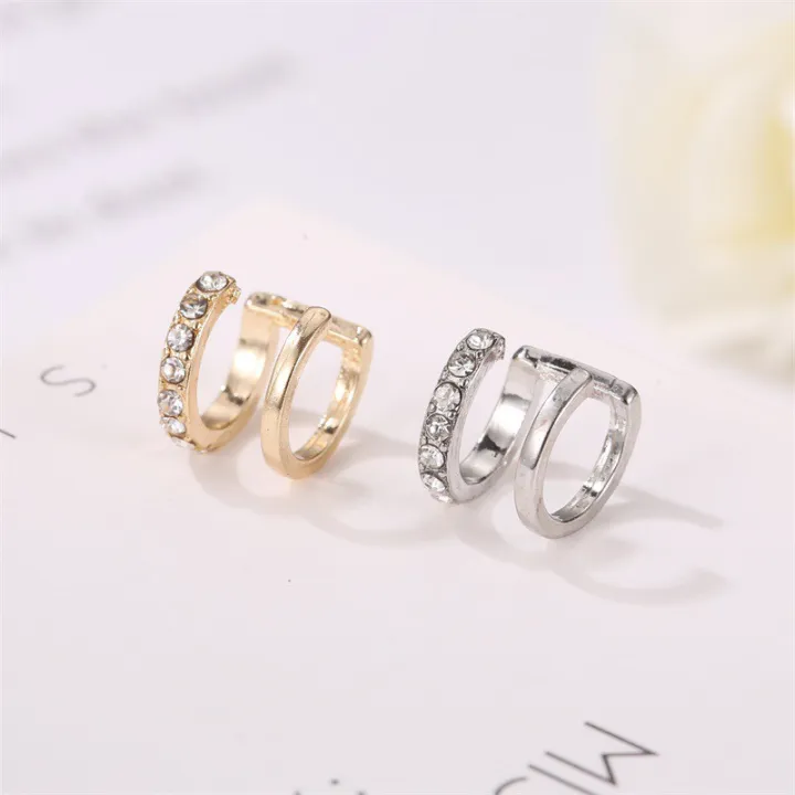 Fashion%20Double%20C%20Earrings%20Female%20Accessries%20No%20Pierced%20Ears%201Pc%20Simple%20Chic%20Earing%20Clip%20-%20Image%204