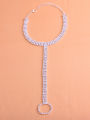 Rhinestone Ankle Bracelet Foot Jewelry Women Toe Rings Anklets for Girls Beach jewelry.