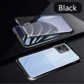 Biruiqu For Oneplus 10 Pro 5G Magnetic Absorption Case Metal Frame Shockproof Double Sided Tempered Glass Magnetic Case Cover. 