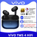 VIVO TWS 4 HiFi True Wireless Earphone 55dB Active Noise Cancelling LDAC TWS Earphone Bluetooth 5.4 aptX Lossless LDAC IP54. 