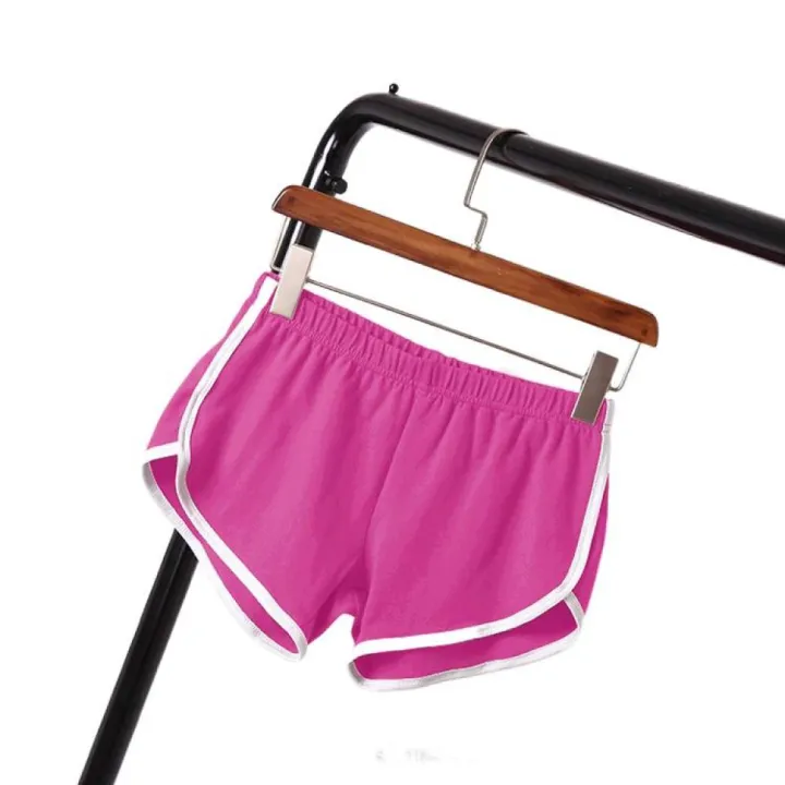 Summer%20Sports%20Shorts%20Women%20Home%20Casual%20Solid%20Fashion%20Yoga%20Beach%20Short%20Contrast%20Binding%20Side%20Split%20Elastic%20Waist%20Patchwork%20Bottom%20-%20Image%205